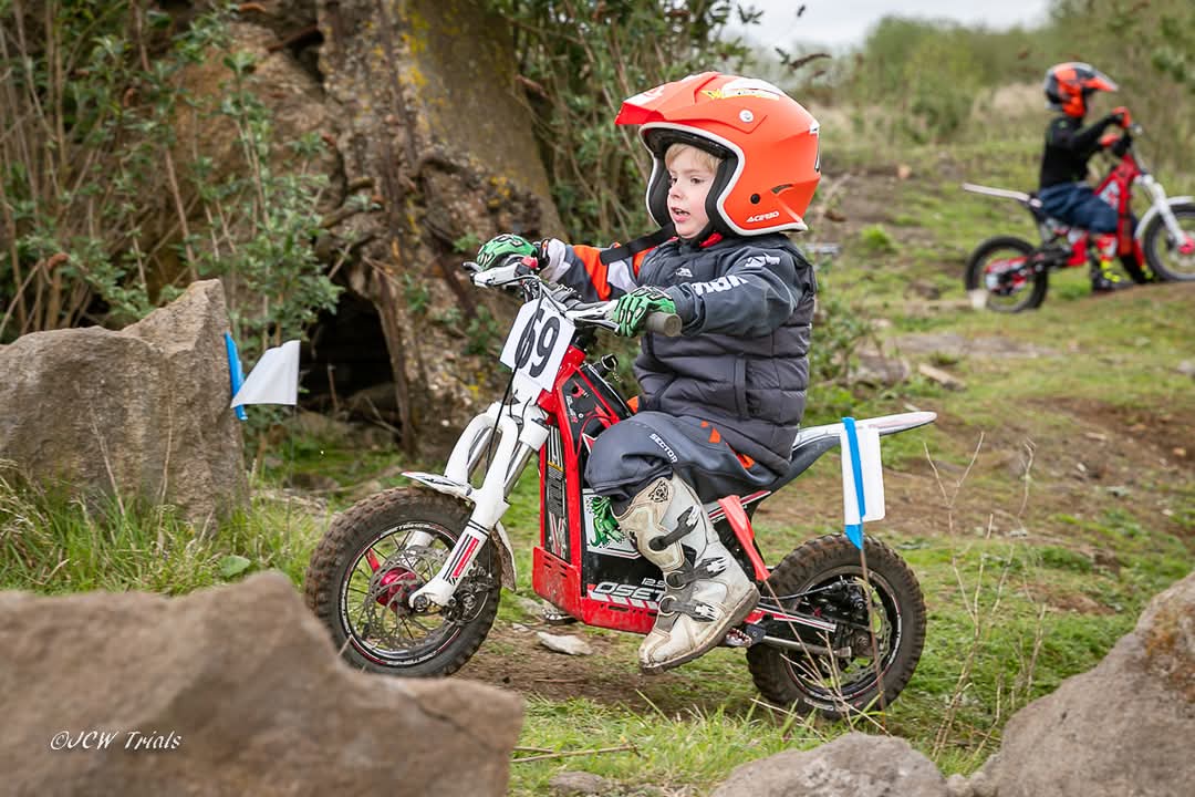Young rider on conducted route
